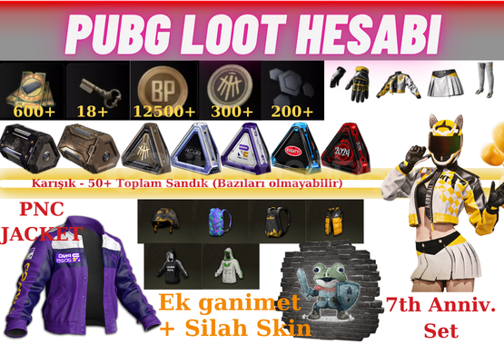 PUBG KİŞİSEL LOOT HESAP - TAM ERİŞİM PUBG KİŞİSEL LOOT HESAP - TAM ERİŞİM
