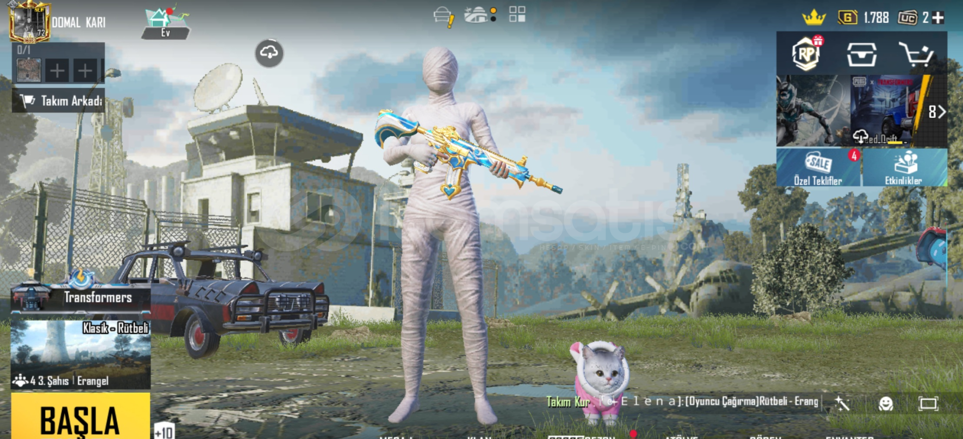 Pubg destansi gösterişli 71 seviye hesap  Pubg destansi gösterişli 71 seviye hesap