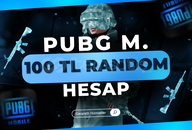 PUBG M RANDOM 100 TL PRİME RANDOM HESAP