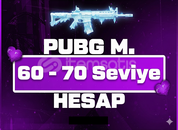 60 - 70 Seviye Garanti ⭐ PUBG Mobil Random Hesap