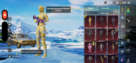 PUBG Mobile dolu hesap maskara m4 sarı mumya..