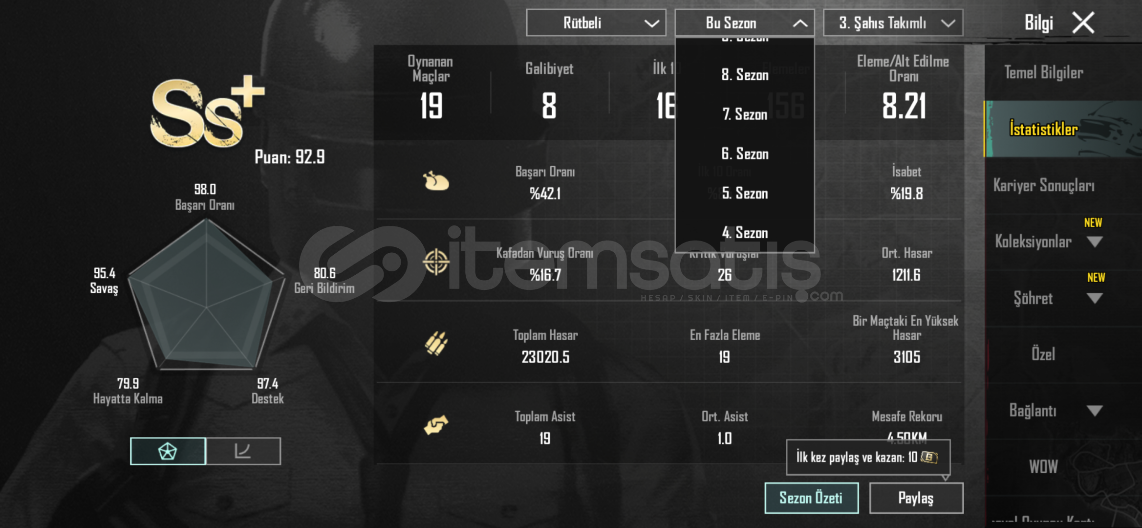Pubg mobile hesabı dolu dolu 43 destansı Pubg mobile hesabı dolu dolu 43 destansı