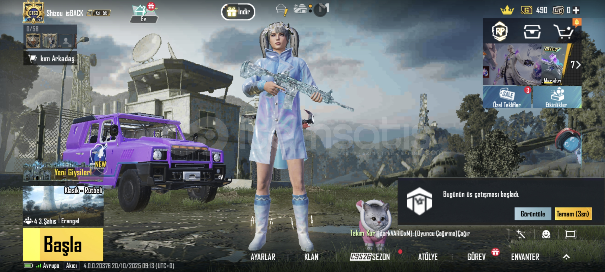 Pubg satılık 9 yıllık hesap Pubg satılık 9 yıllık hesap