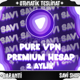 PURE VPN 2AY ANDROİD/İOS PREMİUM HESAP+GARANTİ