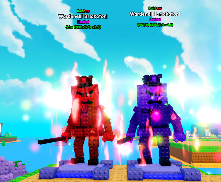 ⭐PVB 4X RAINBOW WARDENELLI BRICKATONI ⭐PVB 4X RAINBOW WARDENELLI BRICKATONI