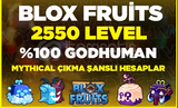 ⚡Blox Fruit | 2550 LEVEL | GODHUMAN GARANTİLİ⚡