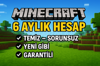 Minecraft 6 Aylık Hesap | Temiz – Sorunsu