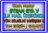 ⭐️Steam Gta V⭐️İlk mail + Tüm bilgisi değişen!