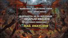1X MAIL 20 İD BARBAROS SUNUCUSUNA GİREN HESAP