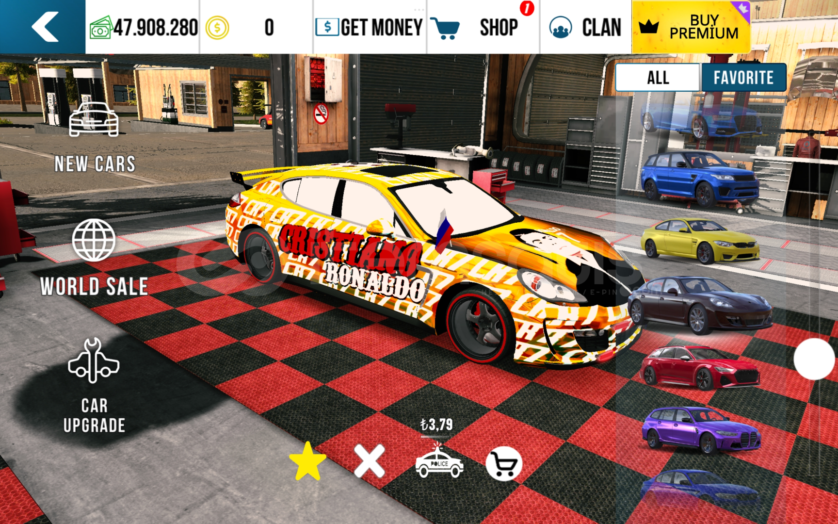 Car parking Ronaldo çizimli araba Car parking Ronaldo çizimli araba