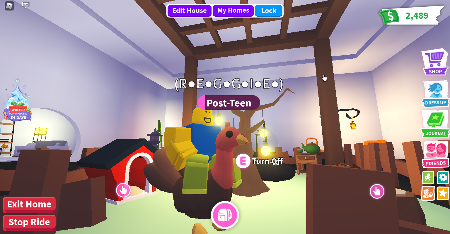 R turkey adopt me pet İtemsatış