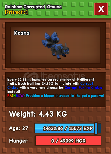 ⭐RAİNBOW CORRUPTED KİTSUNE ⭐GROW A GARDEN PET ⭐RAİNBOW CORRUPTED KİTSUNE ⭐GROW A GARDEN PET