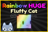 Rainbow Huge Fluffy Cat Pet Simulator 99