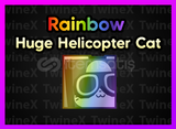 Rainbow Huge Helicopter Cat Pet Simulator 99