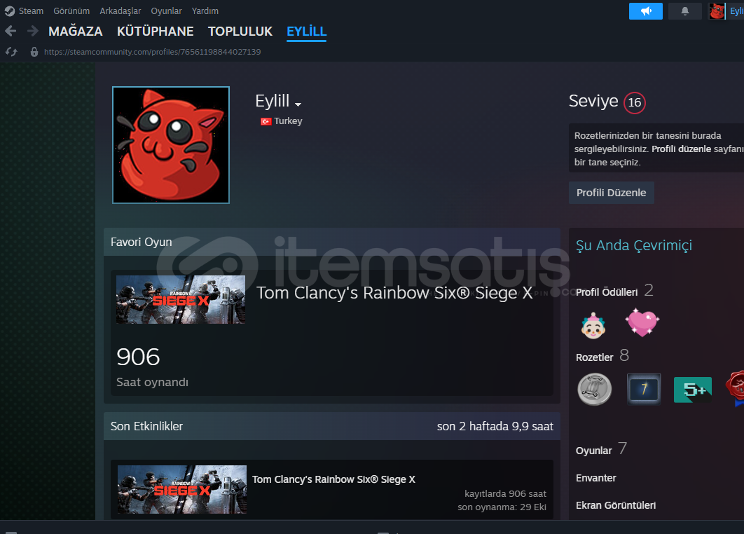 RAINBOW SIX SIEGE X Lİ STEAM HESABI SATILIKTIR