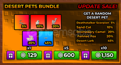 Raise Animals Desert Pets Bundle x5 Raise Animals Desert Pets Bundle x5