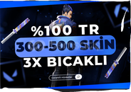 RANDOM HESAP 300-500 SKİN 3X BIÇAK