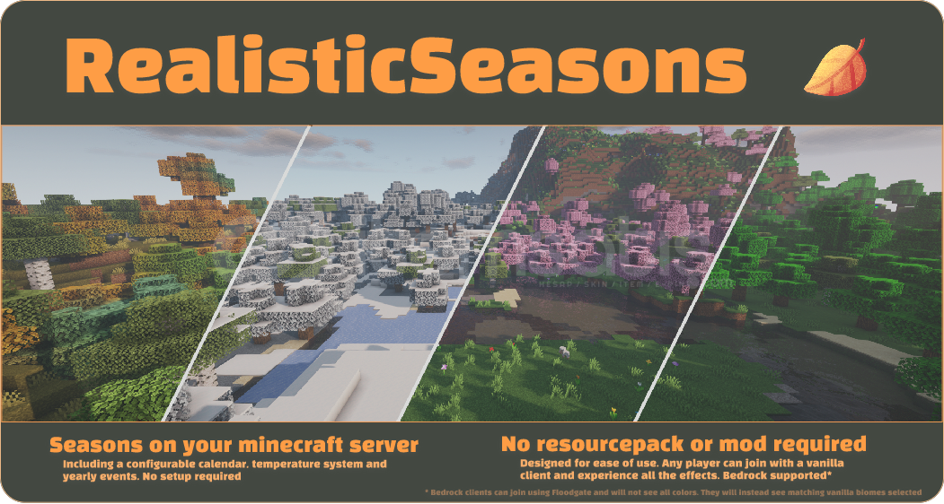 RealisticSeasons Mevsim Plugini (1.16.3-1.21.10) RealisticSeasons Mevsim Plugini (1.16.3-1.21.10)