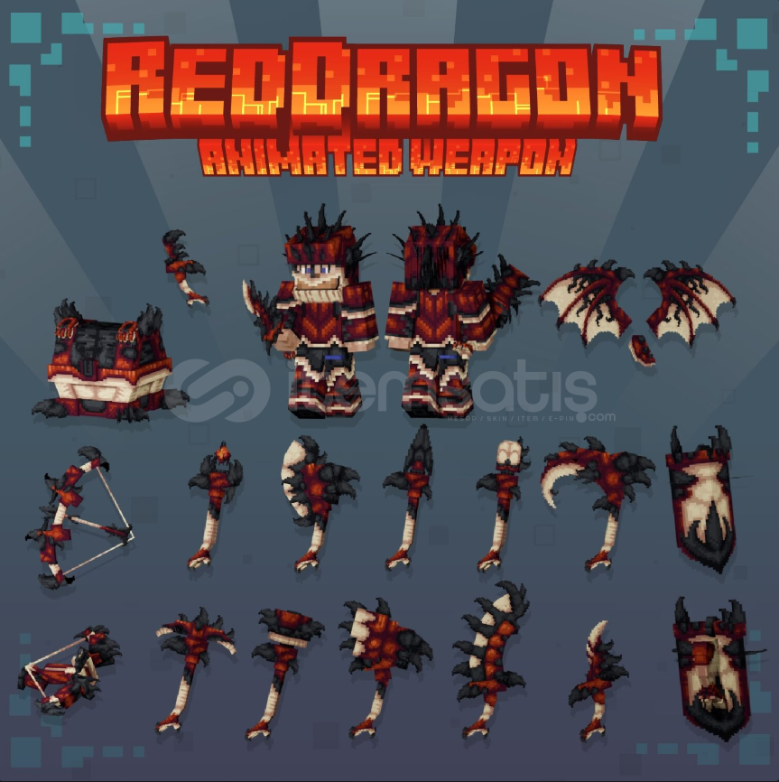Reddragon Animated Weapon Full Set | Model Reddragon Animated Weapon Full Set | Model
