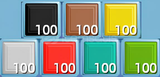 Renklı Blok paketi/7 renk/ 100x
