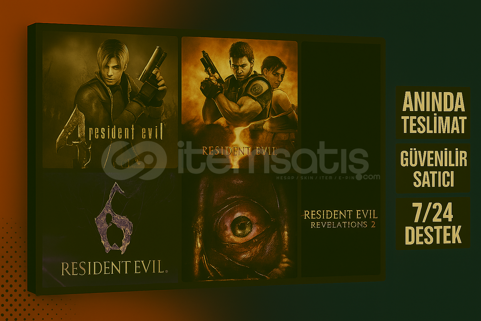 Resident Evil 6,4(2005),5,Revelations 2 +Destek Resident Evil 6,4(2005),5,Revelations 2 +Destek
