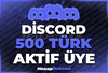 ⭐[MAX 10K] DİSCORD 500 TÜRK AKTİF ÜYE !⭐