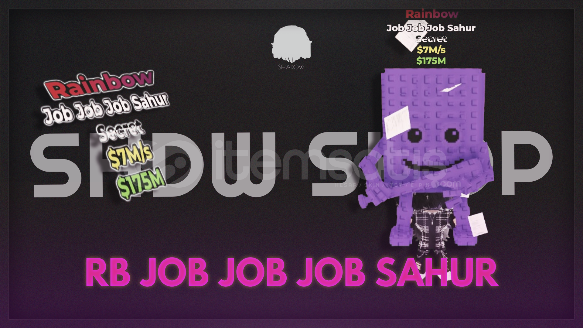 ⭐RGB JOB JOB JOB SAHUR 7M/S - STEAL A BRAİNROT⭐ ⭐RGB JOB JOB JOB SAHUR 7M/S - STEAL A BRAİNROT⭐