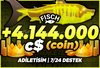 ⭐[RGB MYTHİCAL!]⭐FİSCH +4.144.000 C$ ✅HIZLI