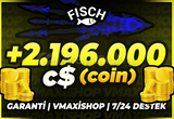 ⭐[RGB MYTHİCLE]⭐ FİSH +2M/2.196.000 C$ ✅ HIZLI