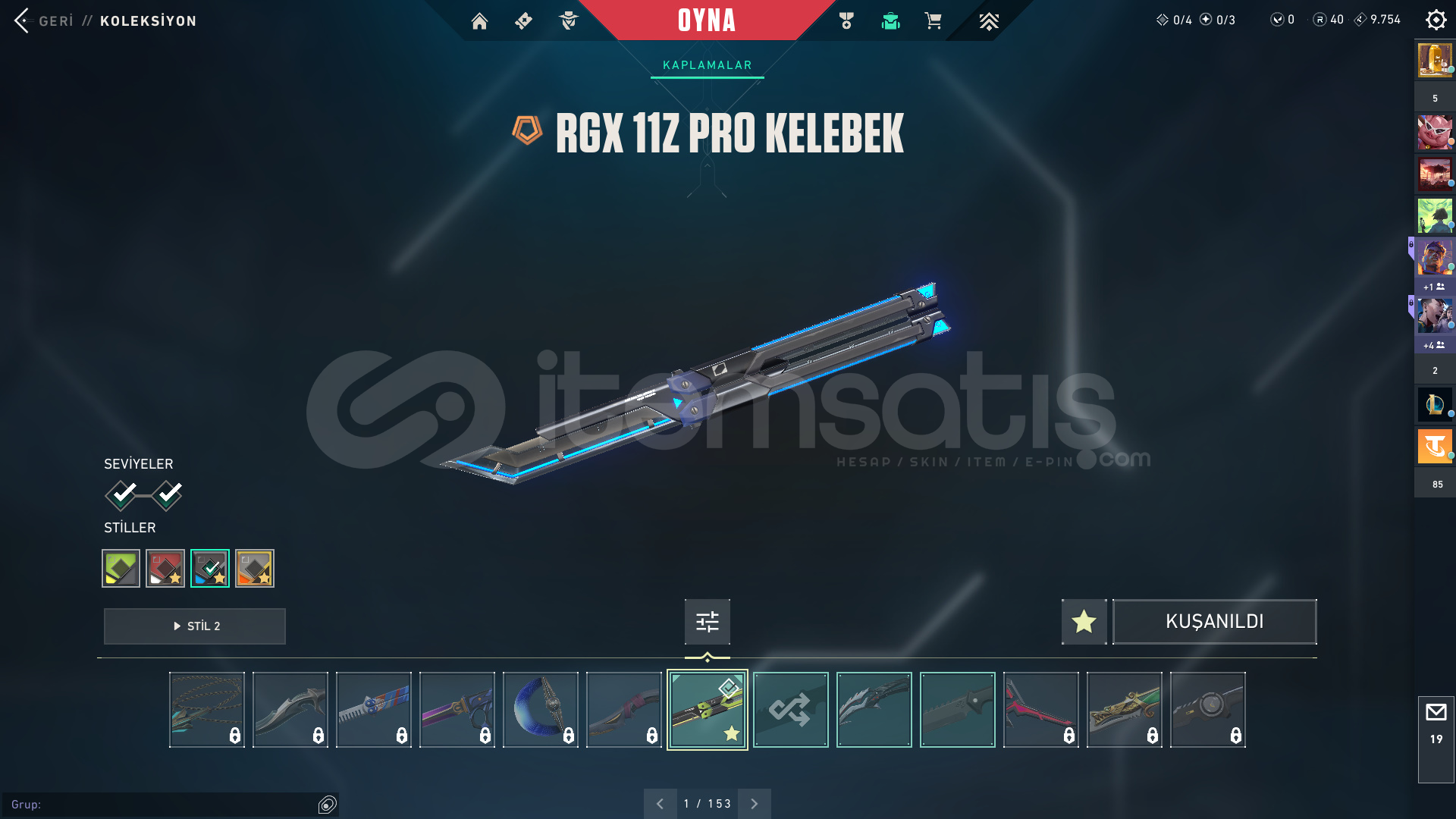 ✨RGX KELEBEK✨KAOS YAĞMACI VANDAL✨+27SKİN✨ ✨RGX KELEBEK✨KAOS YAĞMACI VANDAL✨+27SKİN✨