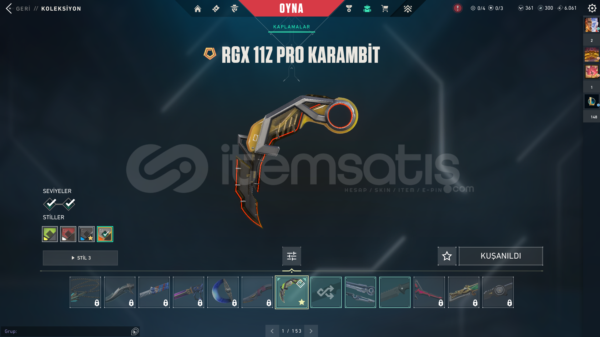 ✨RGX PRO KARAMBİT+ZİFİRİ PHANTOM+NEPTÜN VANDAL✨ ✨RGX PRO KARAMBİT+ZİFİRİ PHANTOM+NEPTÜN VANDAL✨