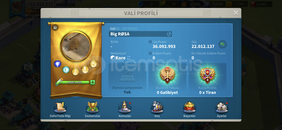 Rise Of Kingdoms 22M F/P hesap