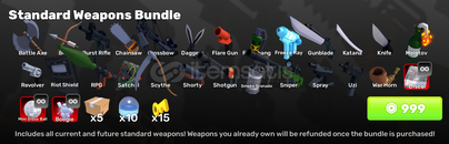 ✨RIVALS Standard Weapons Bundle ✨