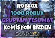 ⭐️ROBLOX 1000 ROBUX KOMİSYONLU GRUPTAN TESLİM⭐️