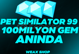 ⭐Roblox 100m gem (ANINDA TESLİMAT)⭐