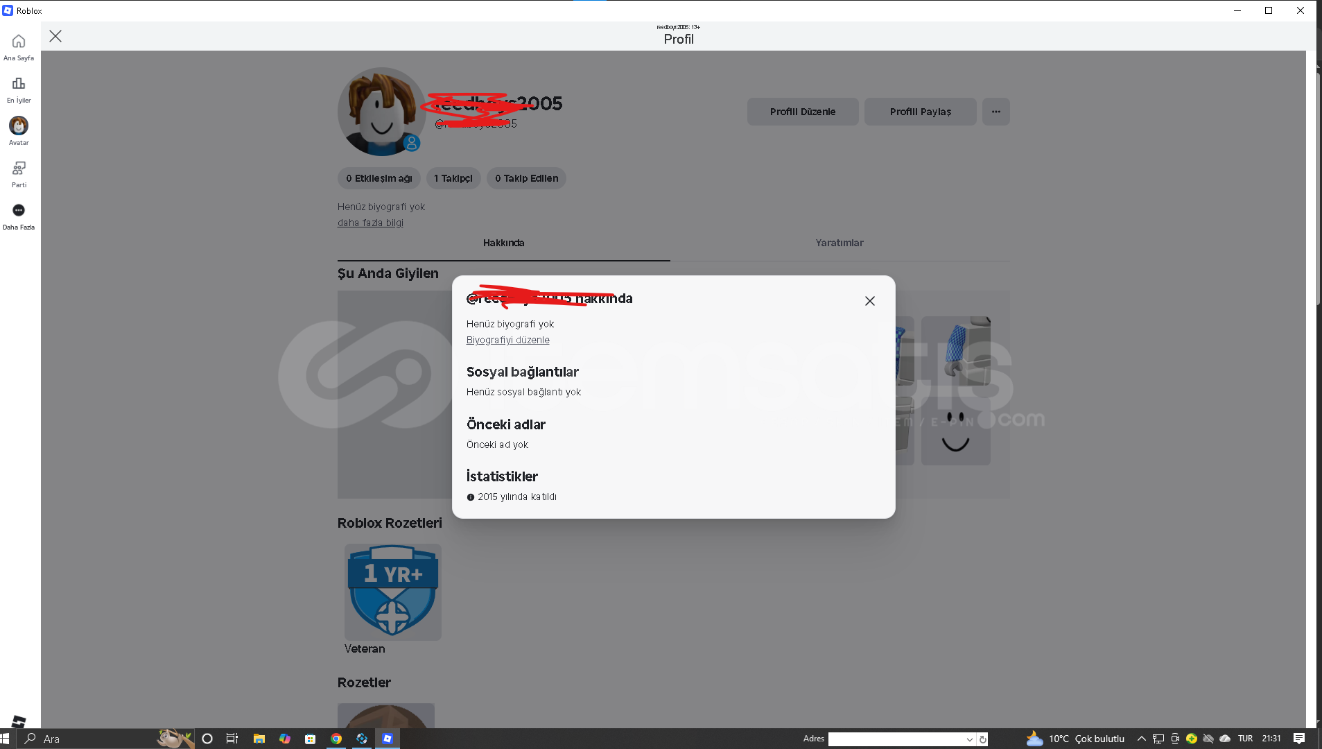 >ROBLOX 2015 YILINDA AÇILAN HESAP >ROBLOX 2015 YILINDA AÇILAN HESAP