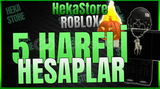 ROBLOX 5 HARFLİ HESAPLAR - NADİR HESAPLAR ⭐