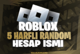 Roblox | 5 Harfli Random Hesap İsmi 