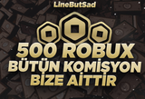 Roblox 500 robux (715) Komisyon Ödüyoruz!