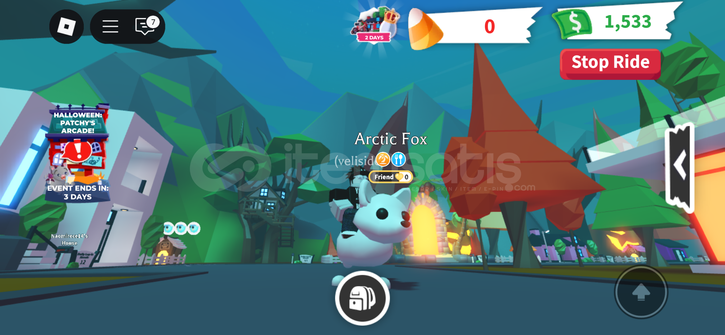 Roblox Adopt me Ride arctic fox