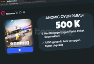 Roblox Anomic 500K Oyun Parası