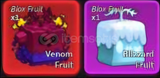 Roblox blox fruit blizzard+venom meyvesi