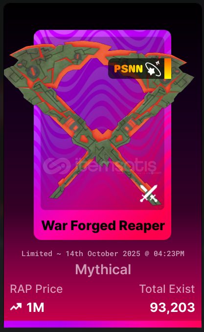Roblox DeathBall War Forged Reaper Roblox DeathBall War Forged Reaper