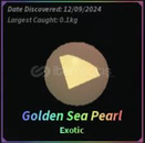 Roblox Fısch Golden Sea Pearl