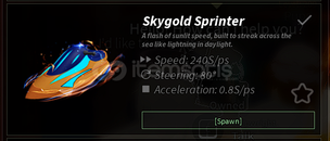 Roblox FİSCH skygold jetski boat