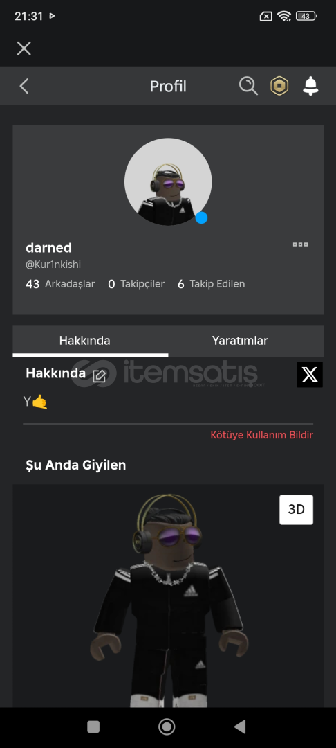 Roblox hesap / bu fiyata kaçmaz / VC Lİ Roblox hesap / bu fiyata kaçmaz / VC Lİ