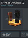 Roblox güvenli Crown of knowledge limited !