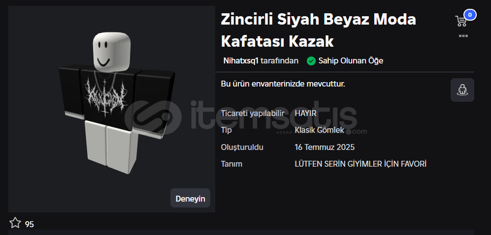ROBLOX İtem Fav ve Satış Yöntemi ROBLOX İtem Fav ve Satış Yöntemi