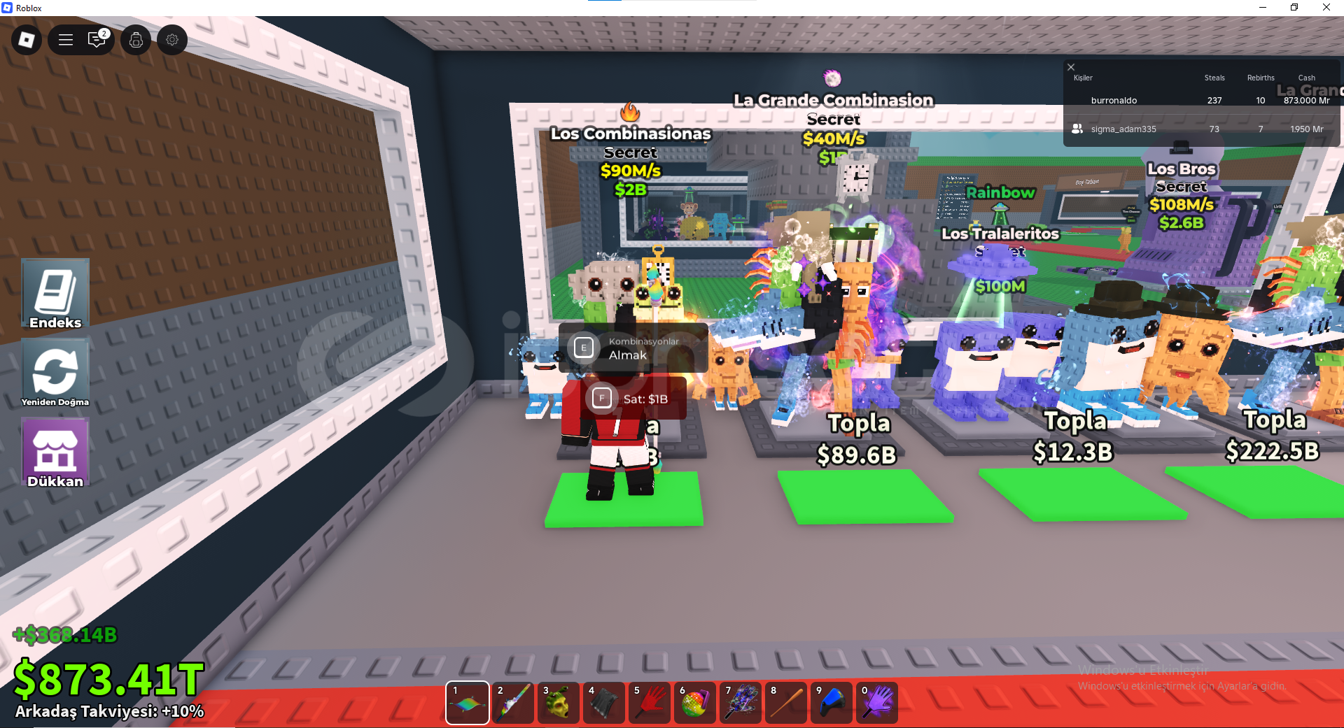 ROBLOX STEAL A BRAINROT 90M LOS COMB EN UCUZU ROBLOX STEAL A BRAINROT 90M LOS COMB EN UCUZU