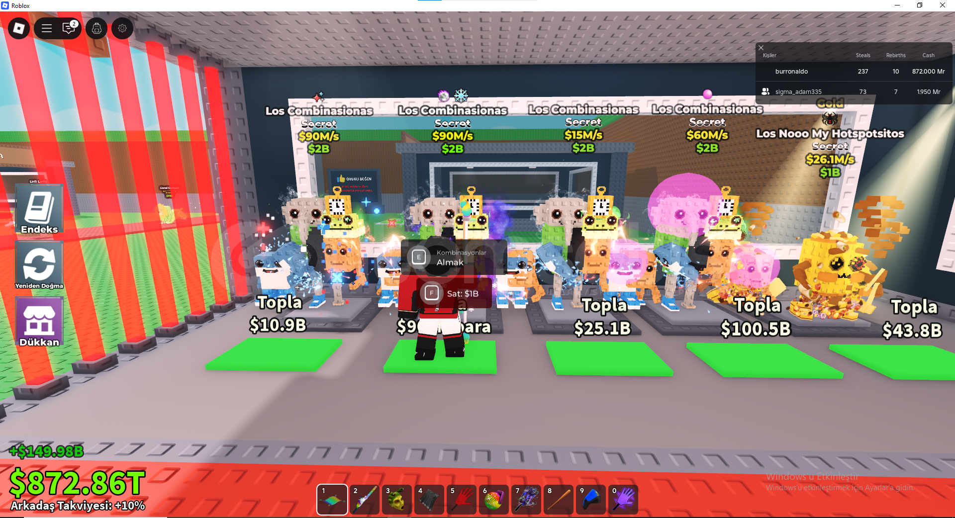 ROBLOX STEAL A BRAINROT LOS COMB İLANI en ucuzu ROBLOX STEAL A BRAINROT LOS COMB İLANI en ucuzu